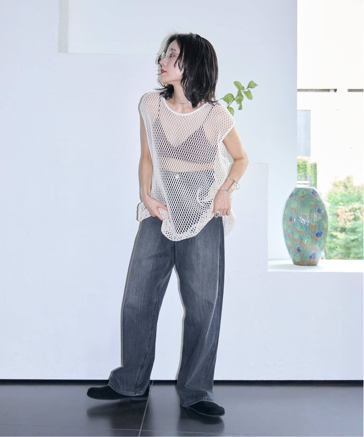 COTTON MESH TANK TOP：カットソー（Tシャツ／カットソー）｜CITYSHOP 