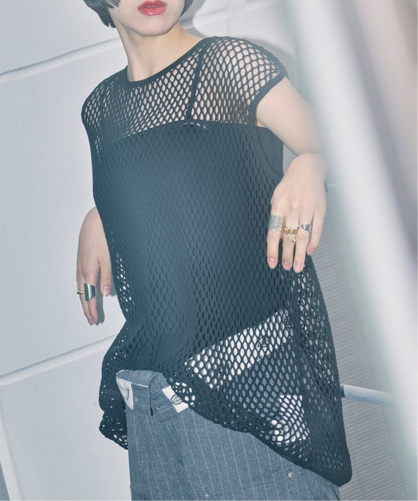 COTTON MESH TANK TOP：カットソー（Tシャツ／カットソー）｜CITYSHOP