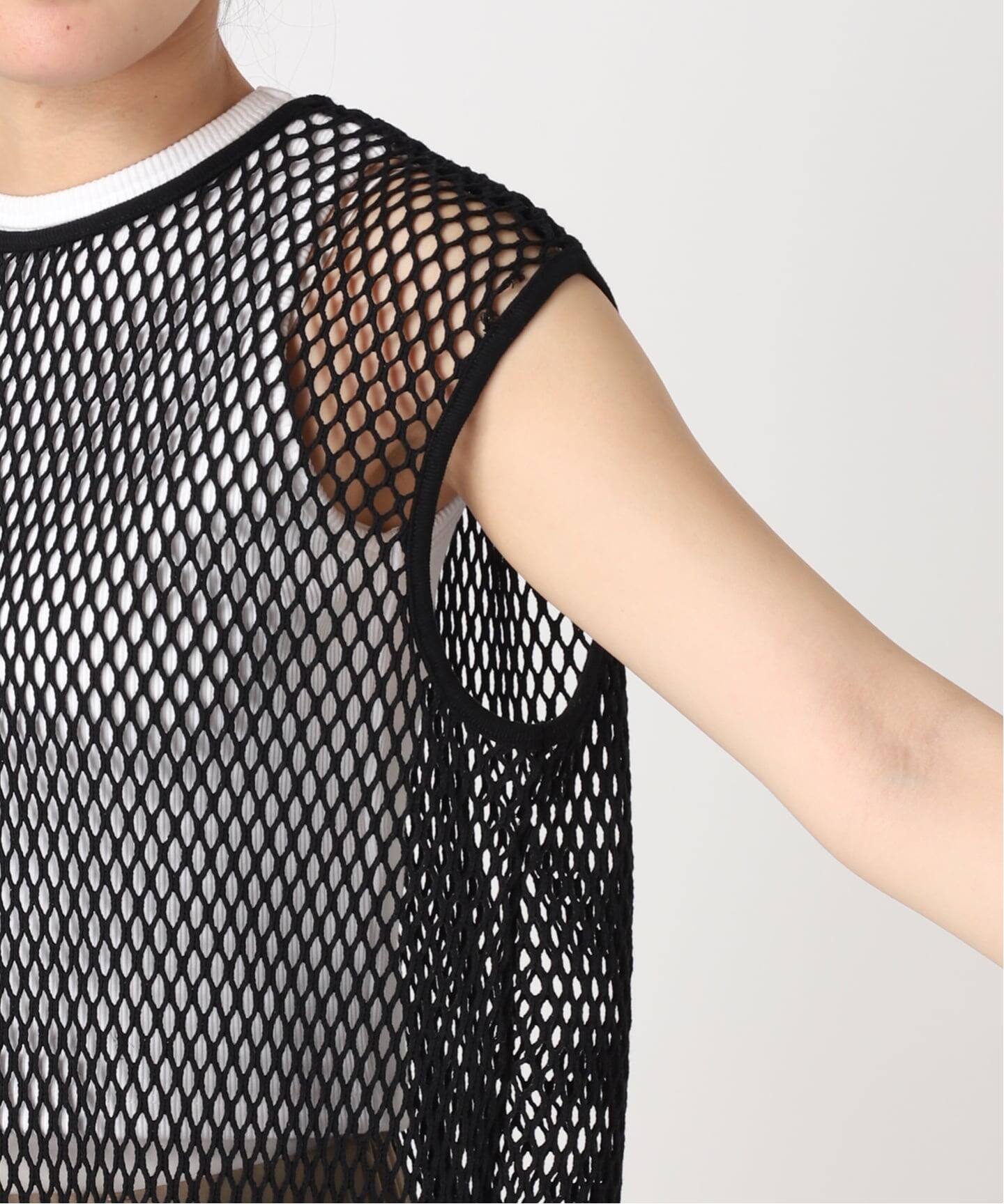 予約》COTTON MESH TANK TOP：カットソー（Tシャツ／カットソー
