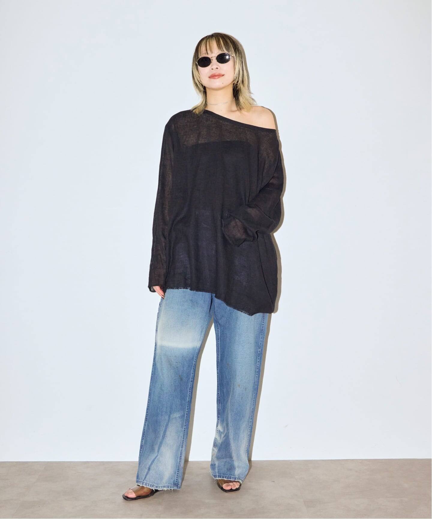 追加2》ASA/C BIO WASH PULLOVER：ブラウス（Tシャツ／カットソー