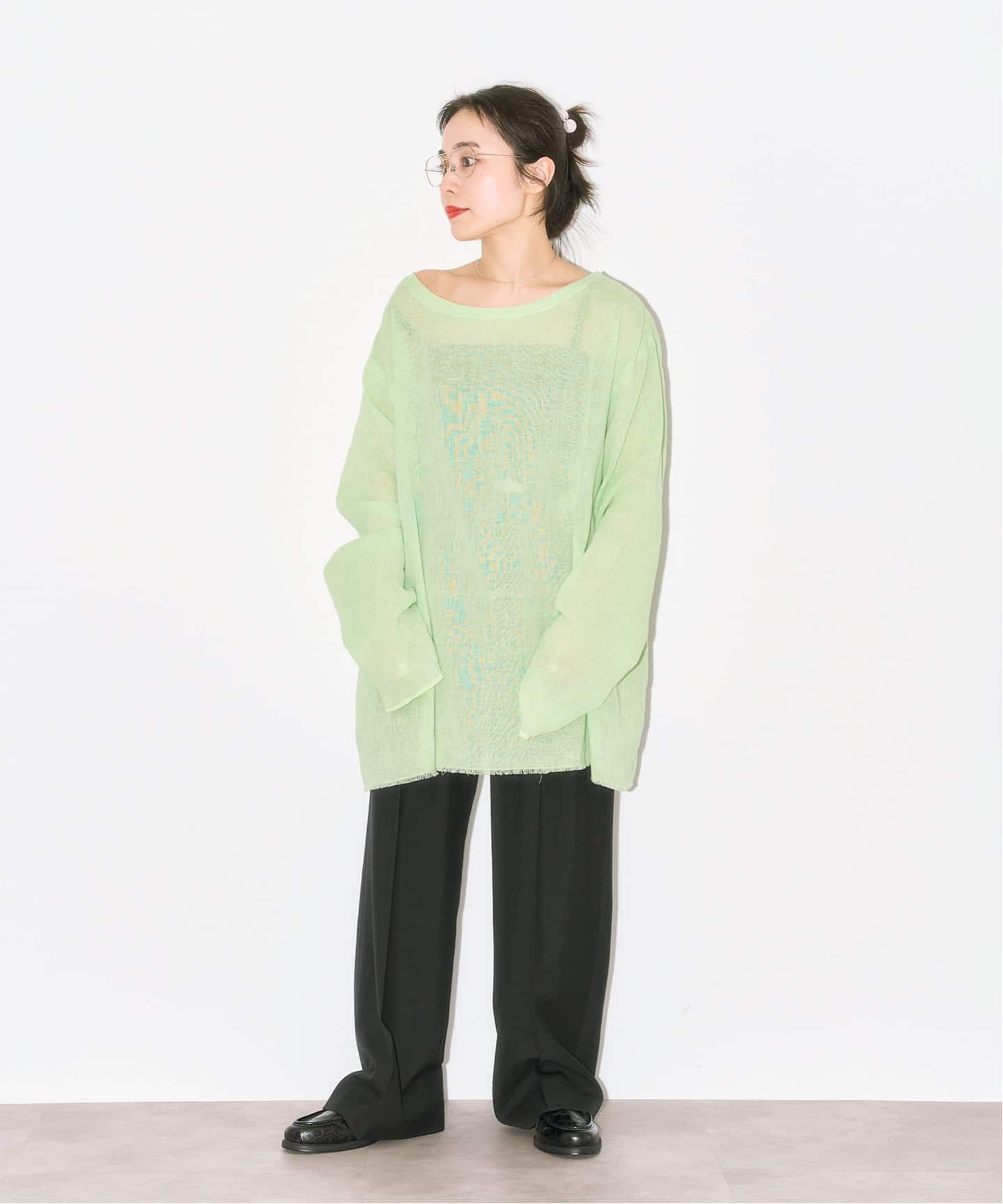 追加2》ASA/C BIO WASH PULLOVER：ブラウス（Tシャツ／カットソー