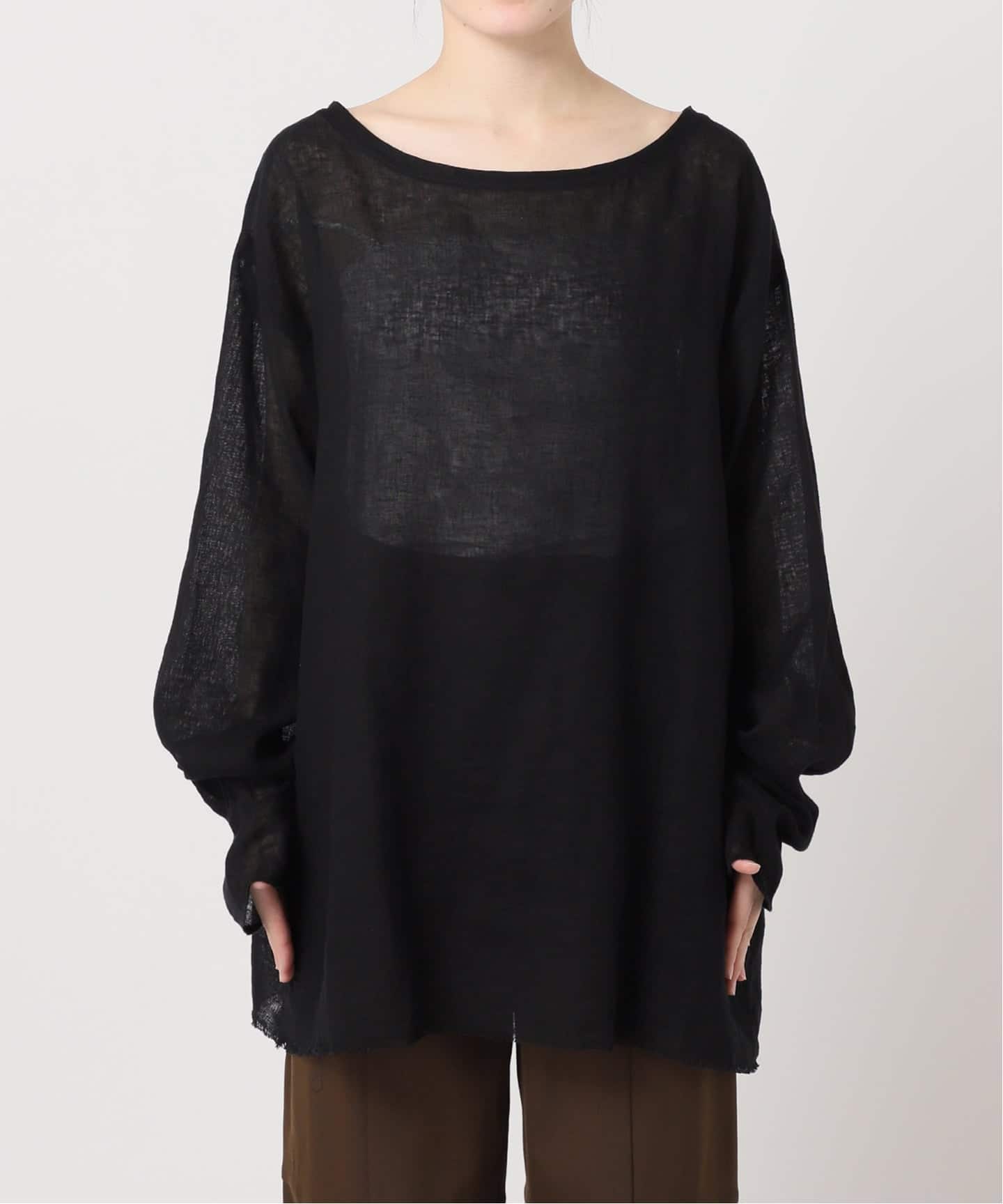 追加2》ASA/C BIO WASH PULLOVER：ブラウス（Tシャツ／カットソー