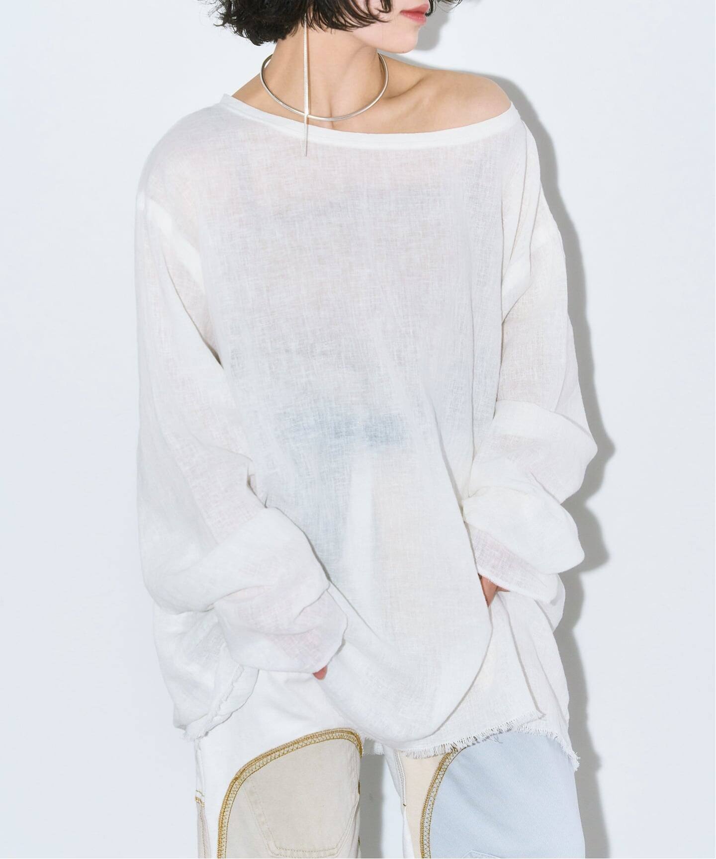 追加3》ASA/C BIO WASH PULLOVER ：ブラウス（Tシャツ／カットソー