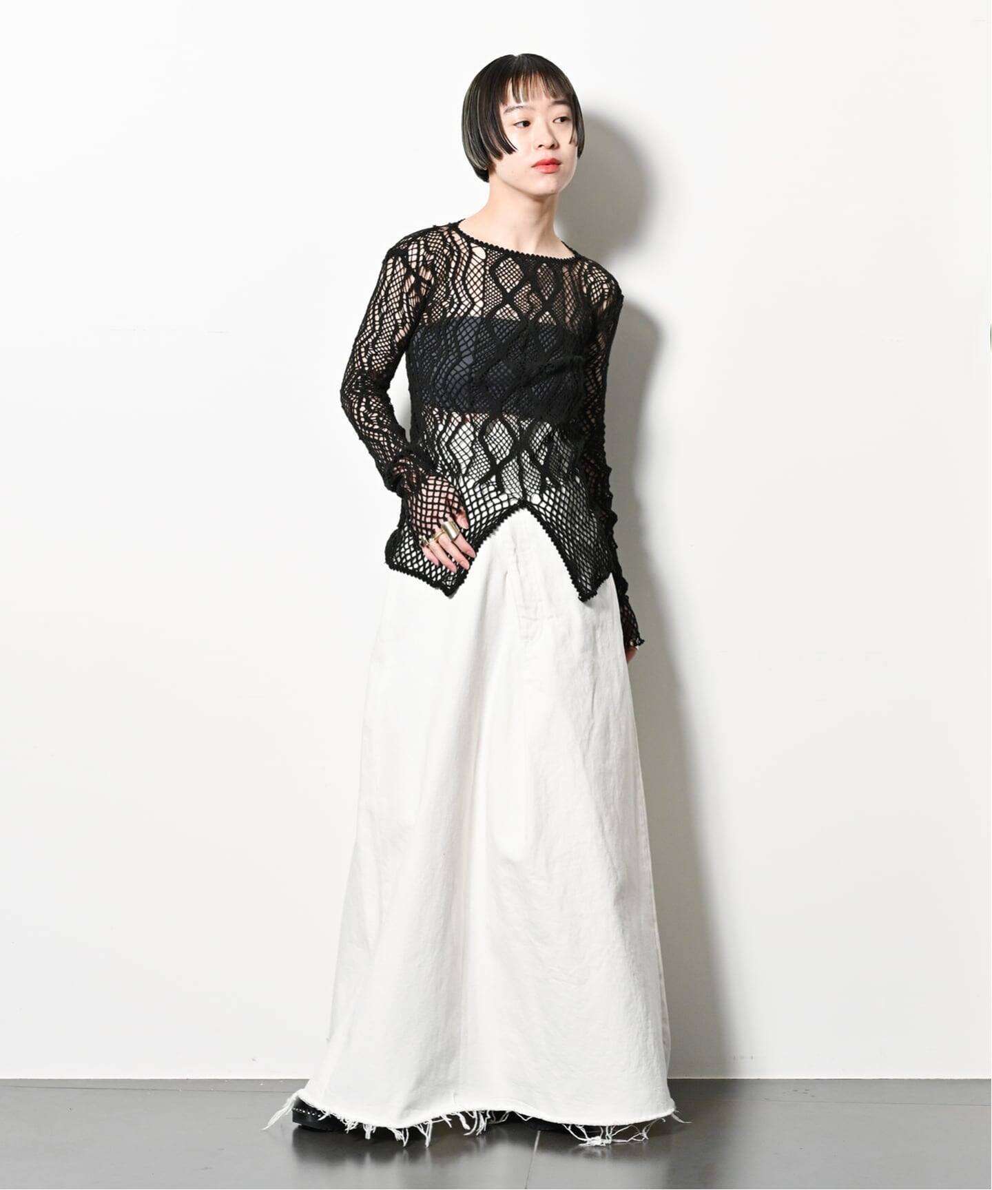 追加》EUCHRONIA 別注 LACE LONG SLEEVE 2：カットソー（Tシャツ