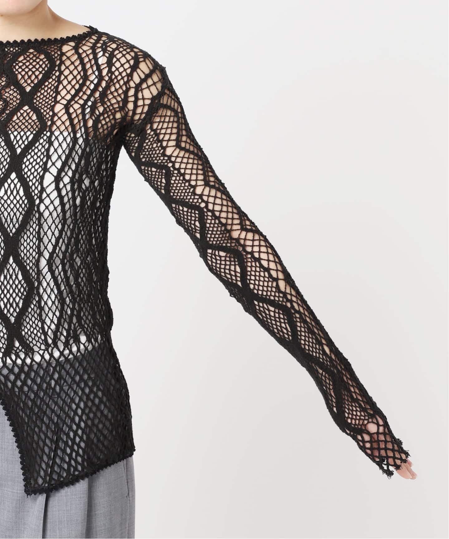 追加》EUCHRONIA 別注 LACE LONG SLEEVE 2：カットソー（Tシャツ