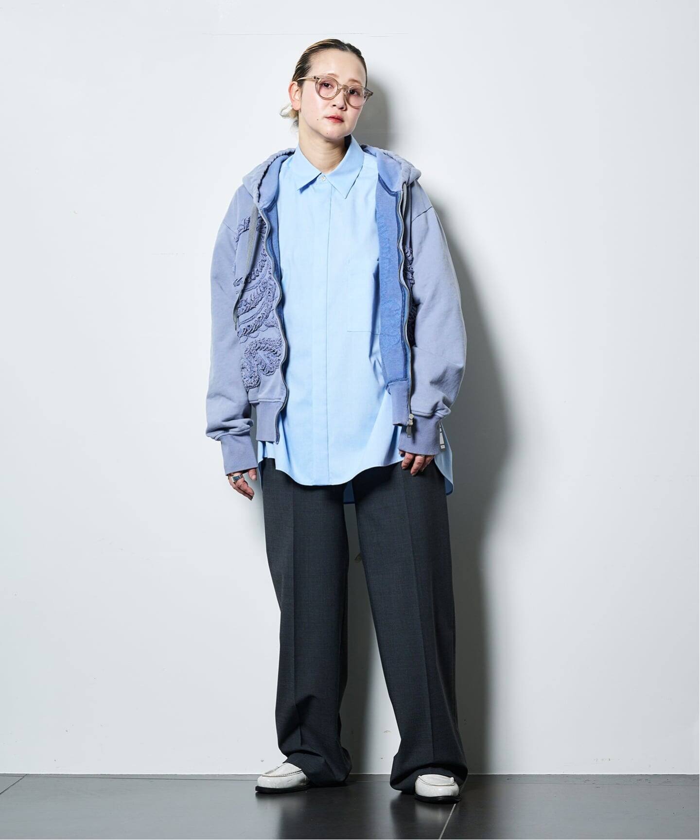 TAAKK SCULPTURAL EMBROIDERY ZIP HOODIE TA26SS-JR054：スウェット