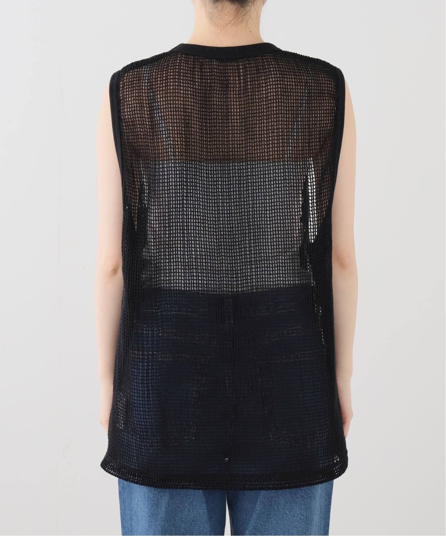 TAAKK MESH EMBROIDERY TANK TOP TA26SS-JR075：カットソー（Tシャツ