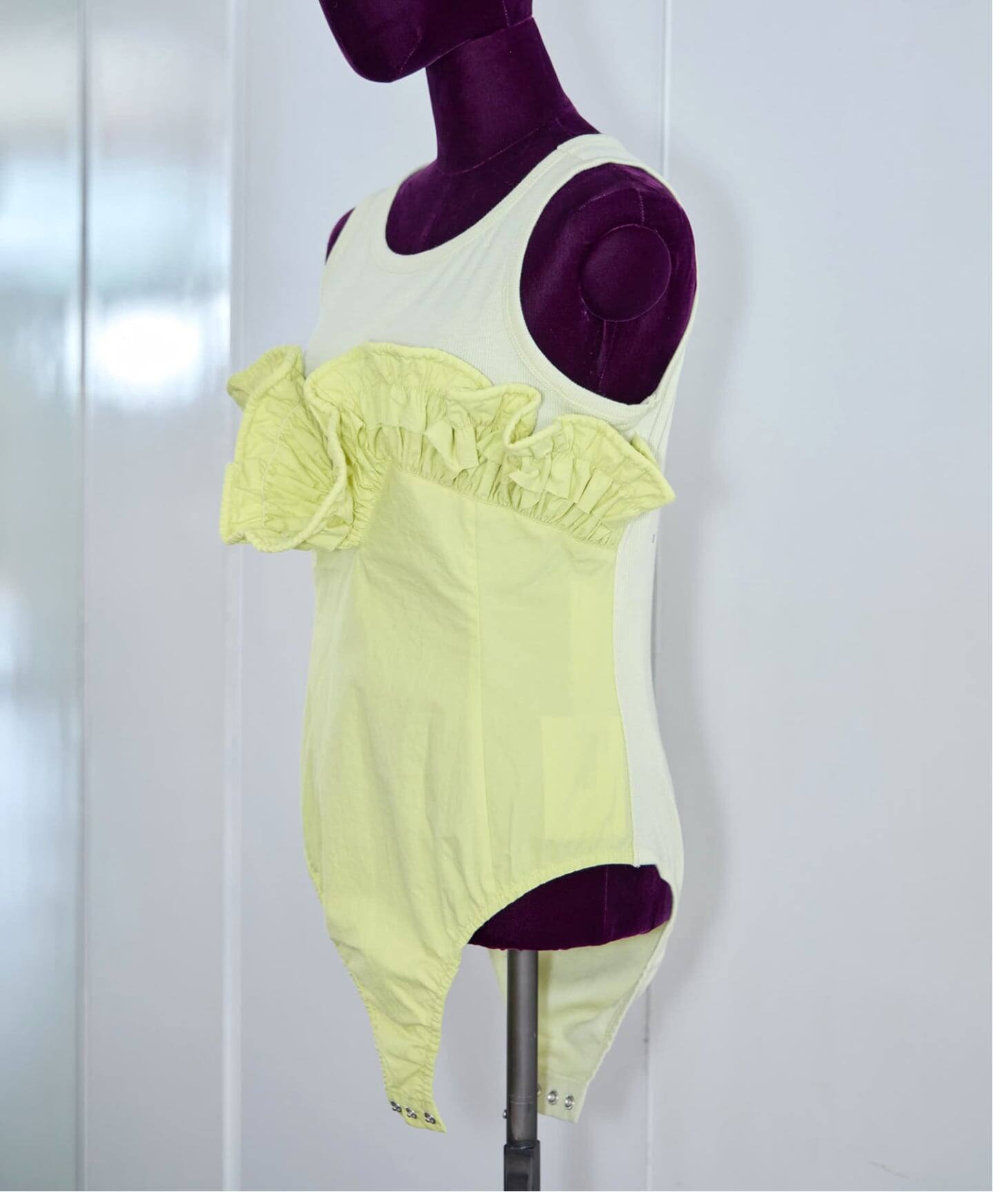 プー★Cotton Lace Bodysuit CHIKA KISADA CHIKA KISADA FRILLS LEOTARD CO-26080：ボディスーツ（Tシャツ