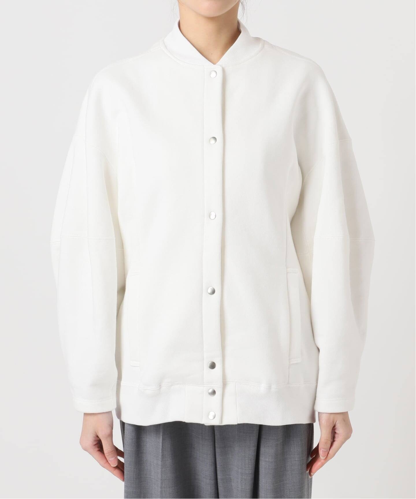 SEEALL 別注 ERGONOMIC SNAP CARDIGAN [WHITE]：スウェット