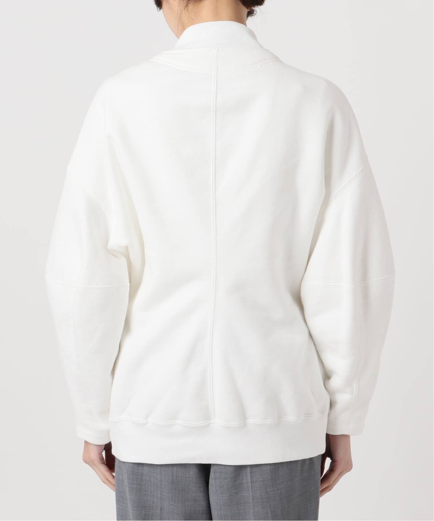 SEEALL 別注 ERGONOMIC SNAP CARDIGAN [WHITE]：スウェット