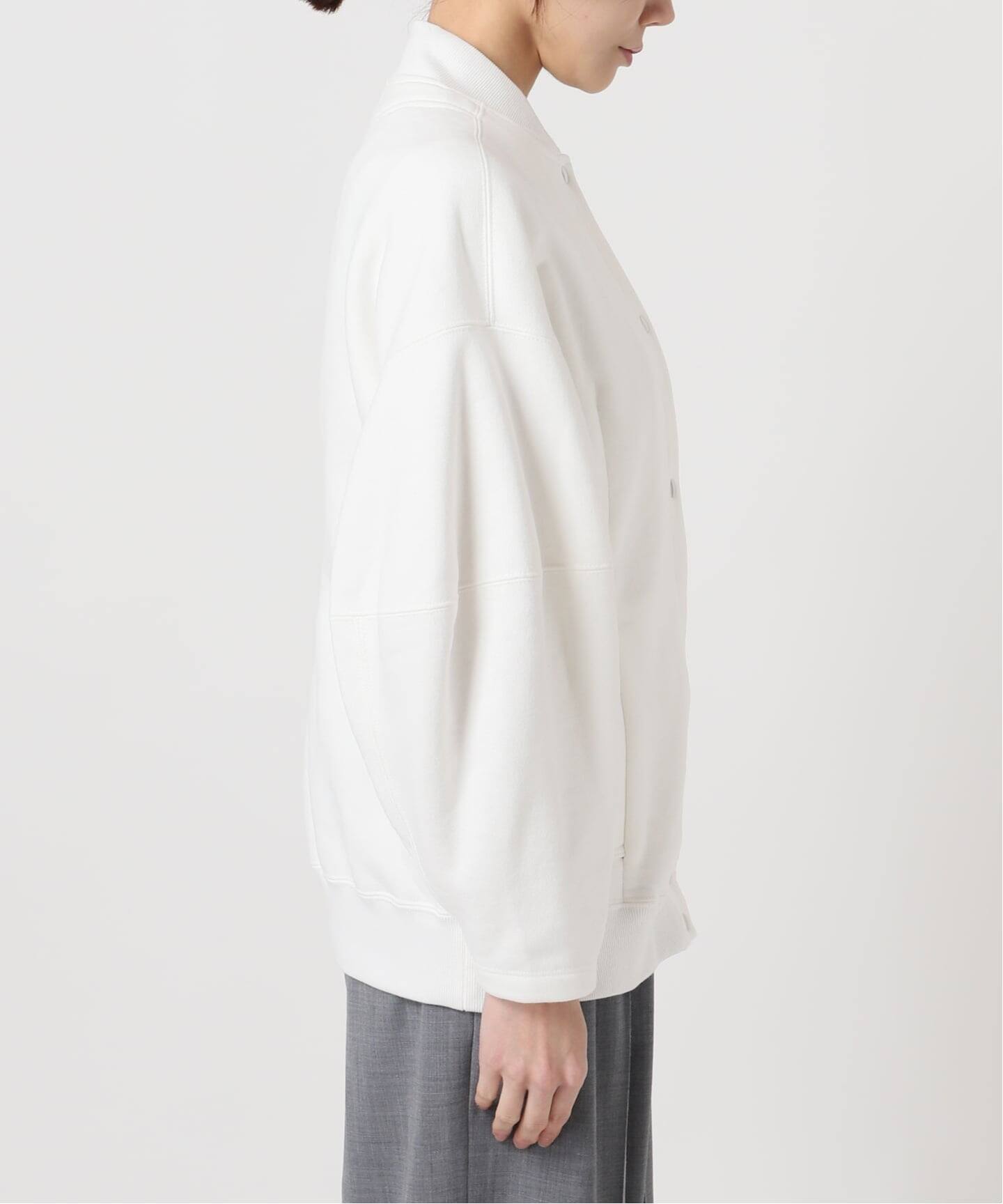 SEEALL 別注 ERGONOMIC SNAP CARDIGAN [WHITE]：スウェット