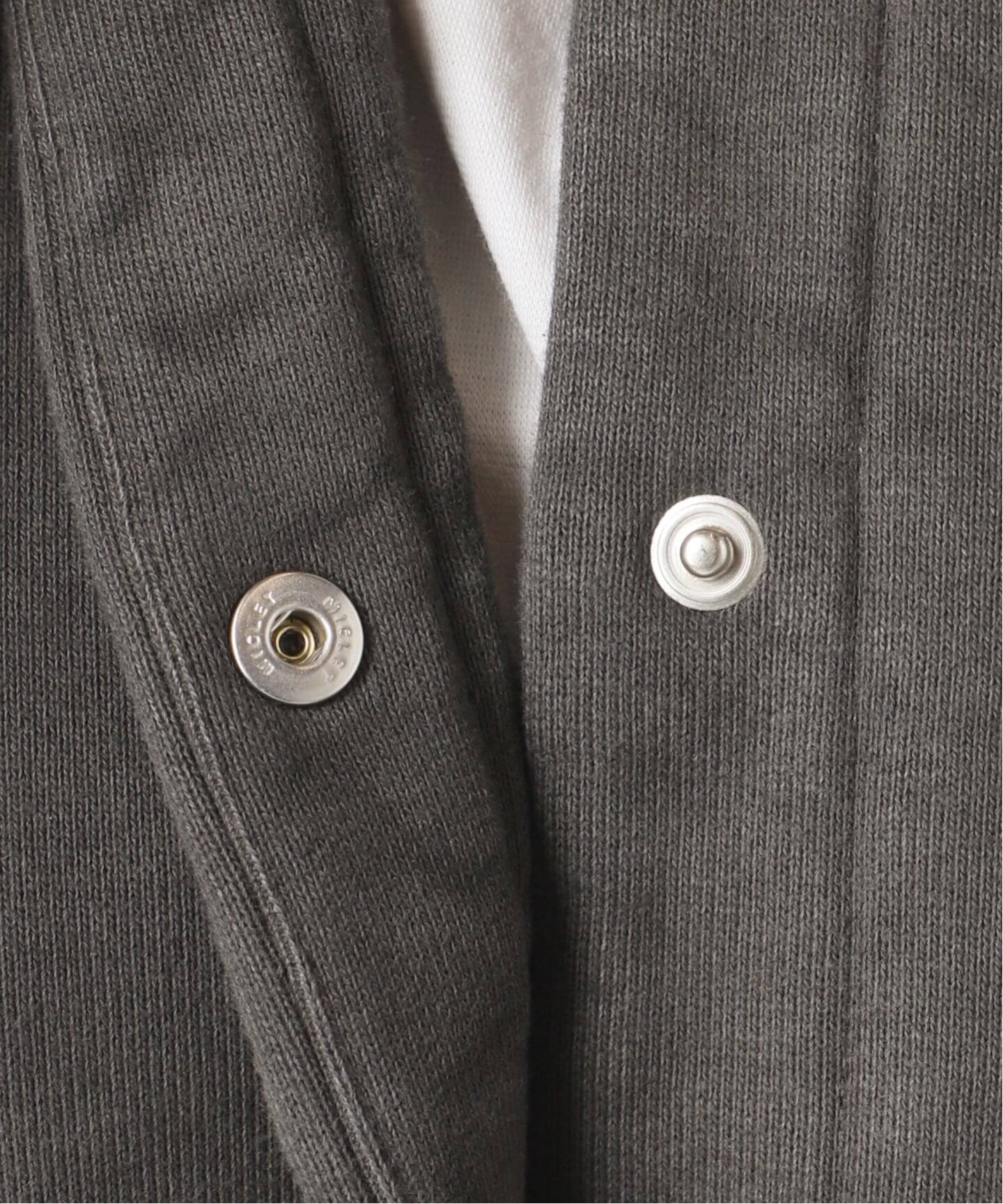 SEEALL 別注 ERGONOMIC SNAP CARDIGAN [BLACK]：スウェット
