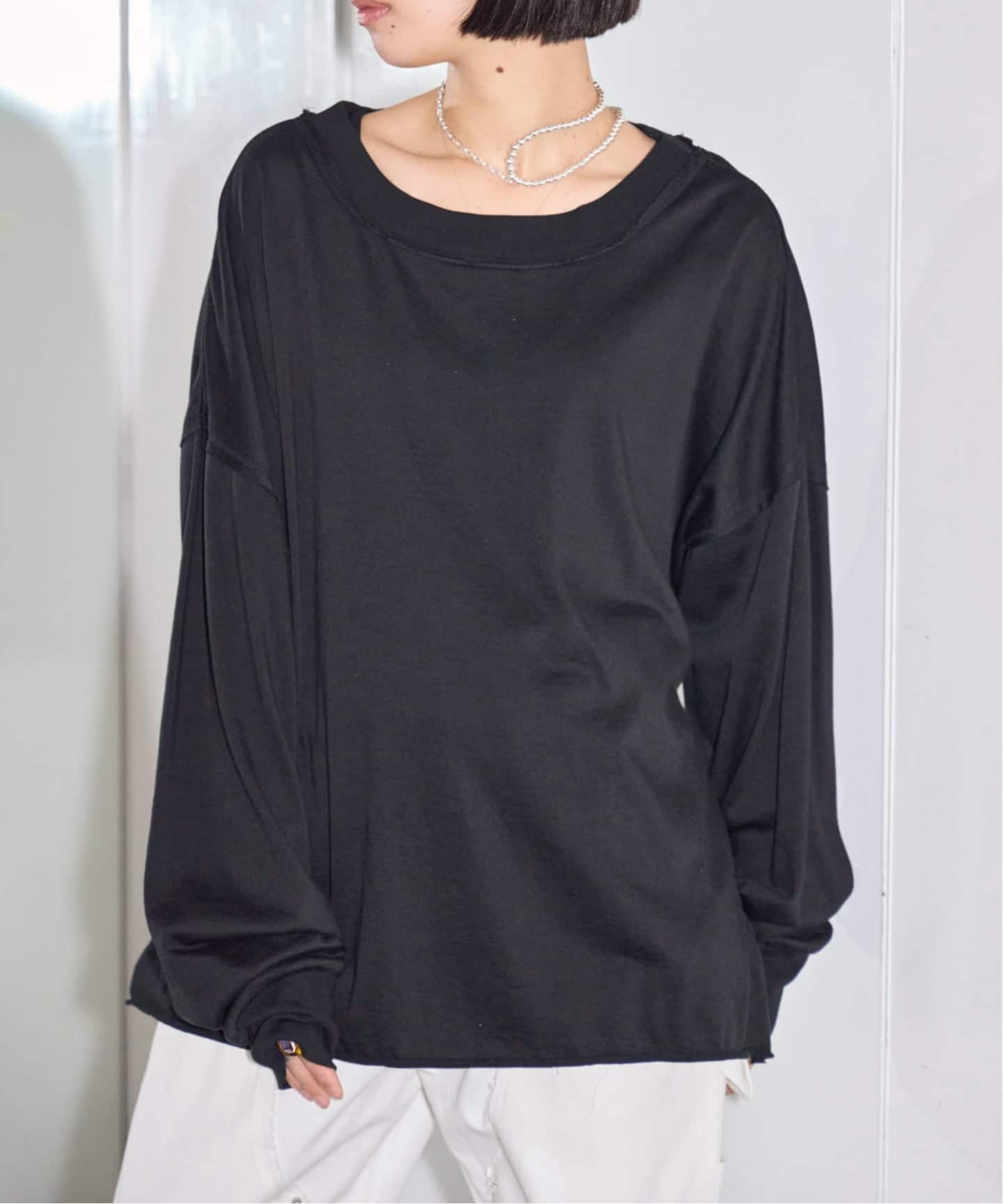 追加》HIGH GAUGH URAKE PULLOVER：カットソー（Tシャツ／カットソー