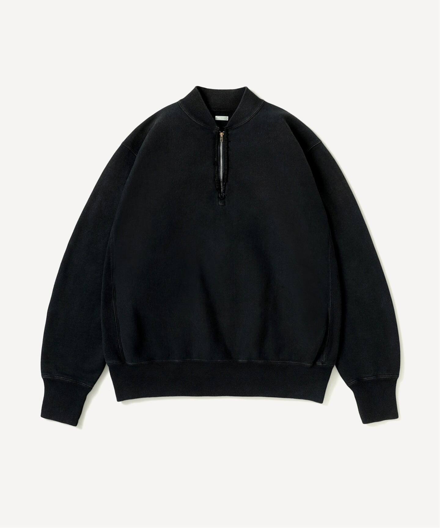 A.PRESSE/アプレッセ】26AAP-05-11 Vintage Half Zip Rib Collar Swe 
