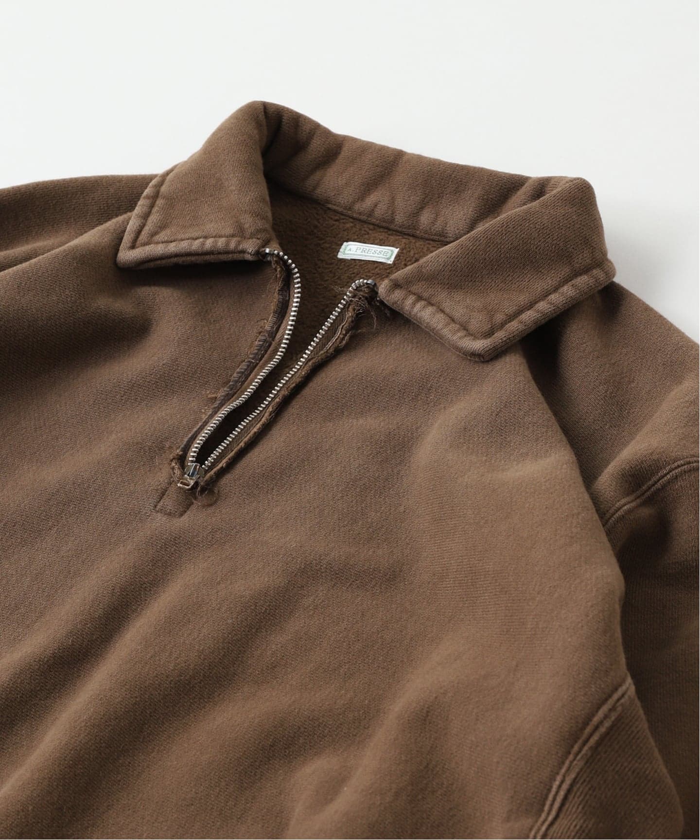 A.PRESSE / アプレッセ】Vintage Half Zip Sweatshirt（スウェット