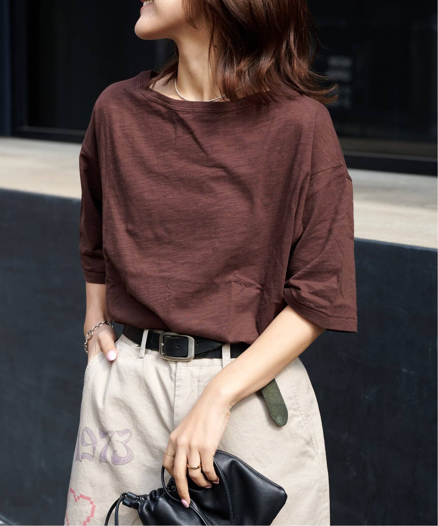 追加 スラブテンジク 五分袖TEE（Tシャツ／カットソー）｜OUTDOOR