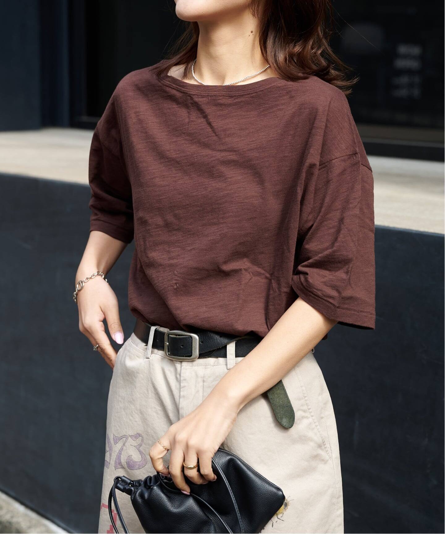 追加 スラブテンジク 五分袖 TEE（Tシャツ／カットソー）｜OUTDOOR