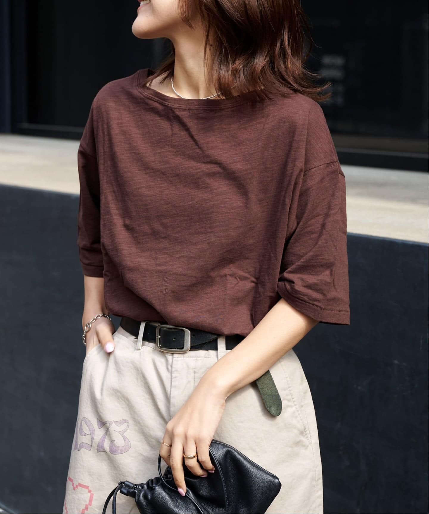 追加 スラブテンジク 五分袖 TEE（Tシャツ／カットソー）｜OUTDOOR