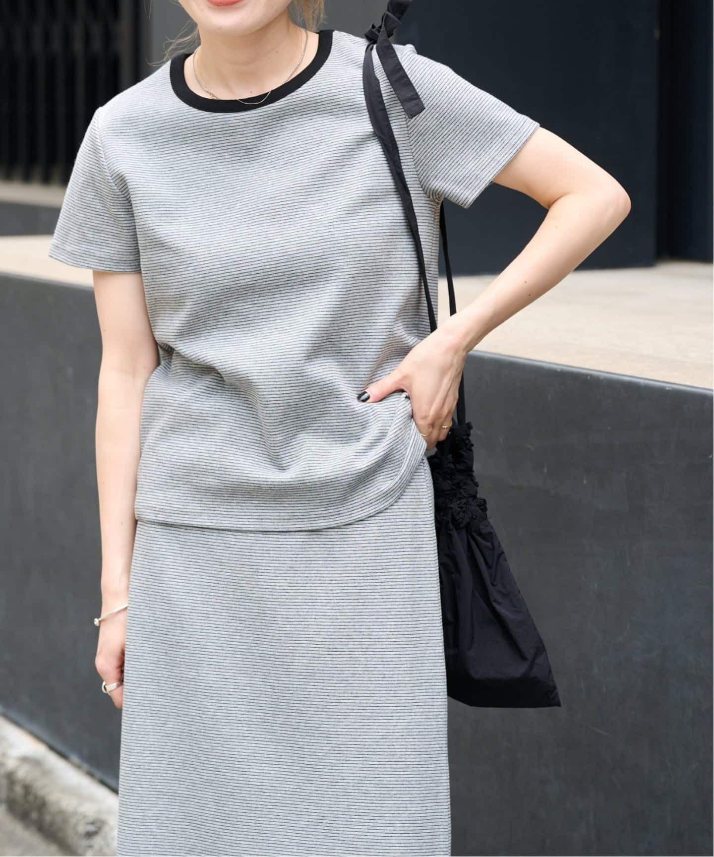 リンガーボーダーTEE セットアップ対応（Tシャツ／カットソー