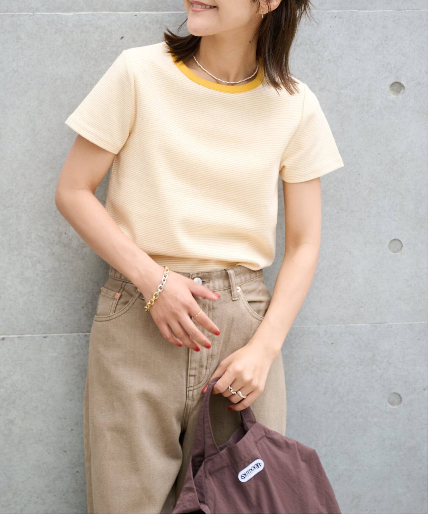 リンガーボーダーTEE セットアップ対応（Tシャツ／カットソー