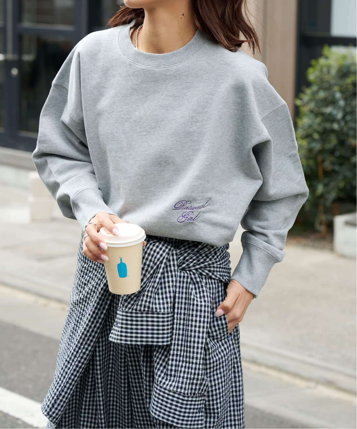 RATIONAL GIRL ロゴ刺繍スウェットプルオーバー（スウェット