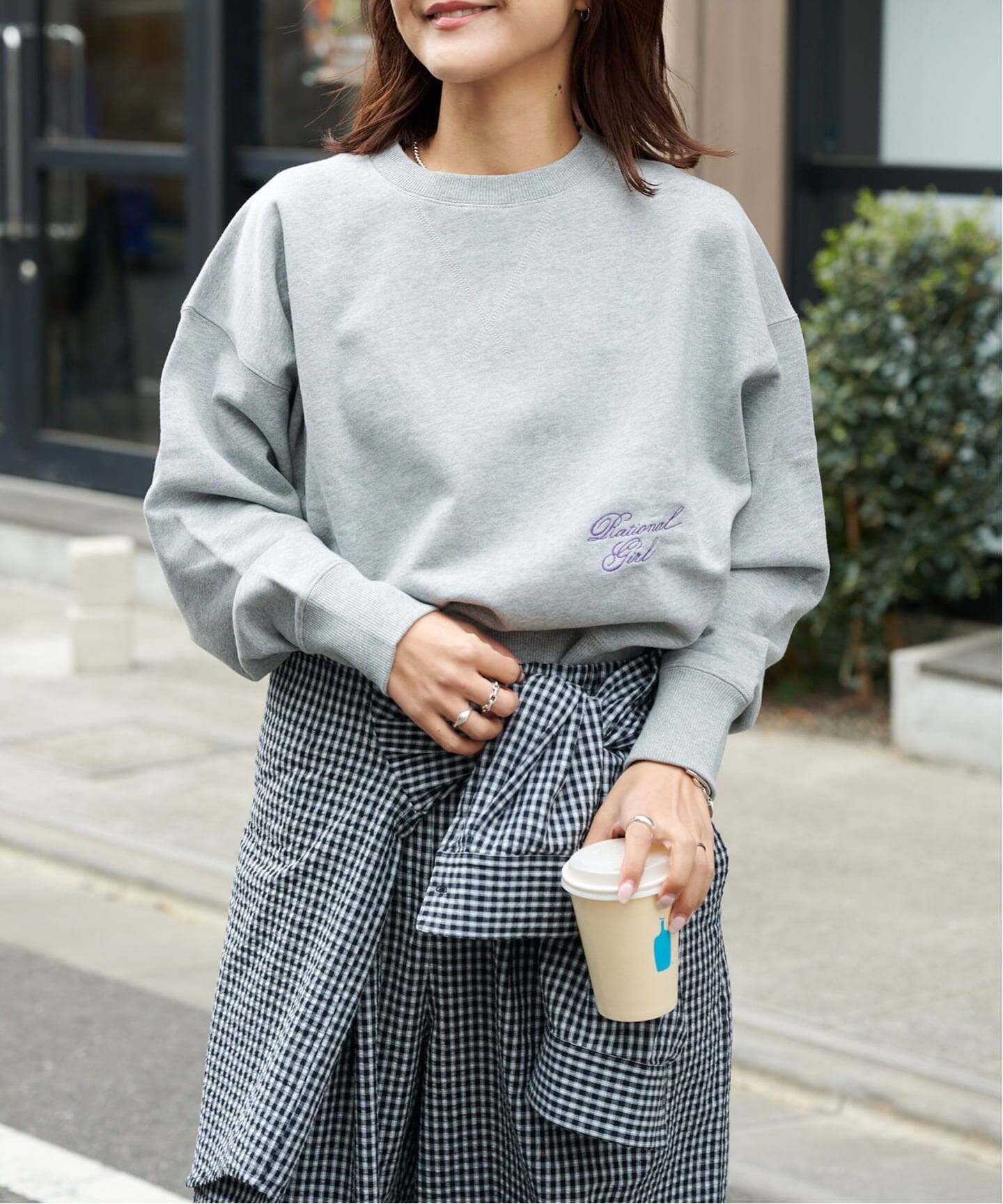 RATIONAL GIRL ロゴ刺繍スウェットプルオーバー（スウェット 