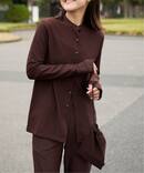 ≪予約≫ACTIVE WEAR テレコクルーネックスナップカーディガン