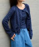 《予約》フラワーアイレットリブカーディガン