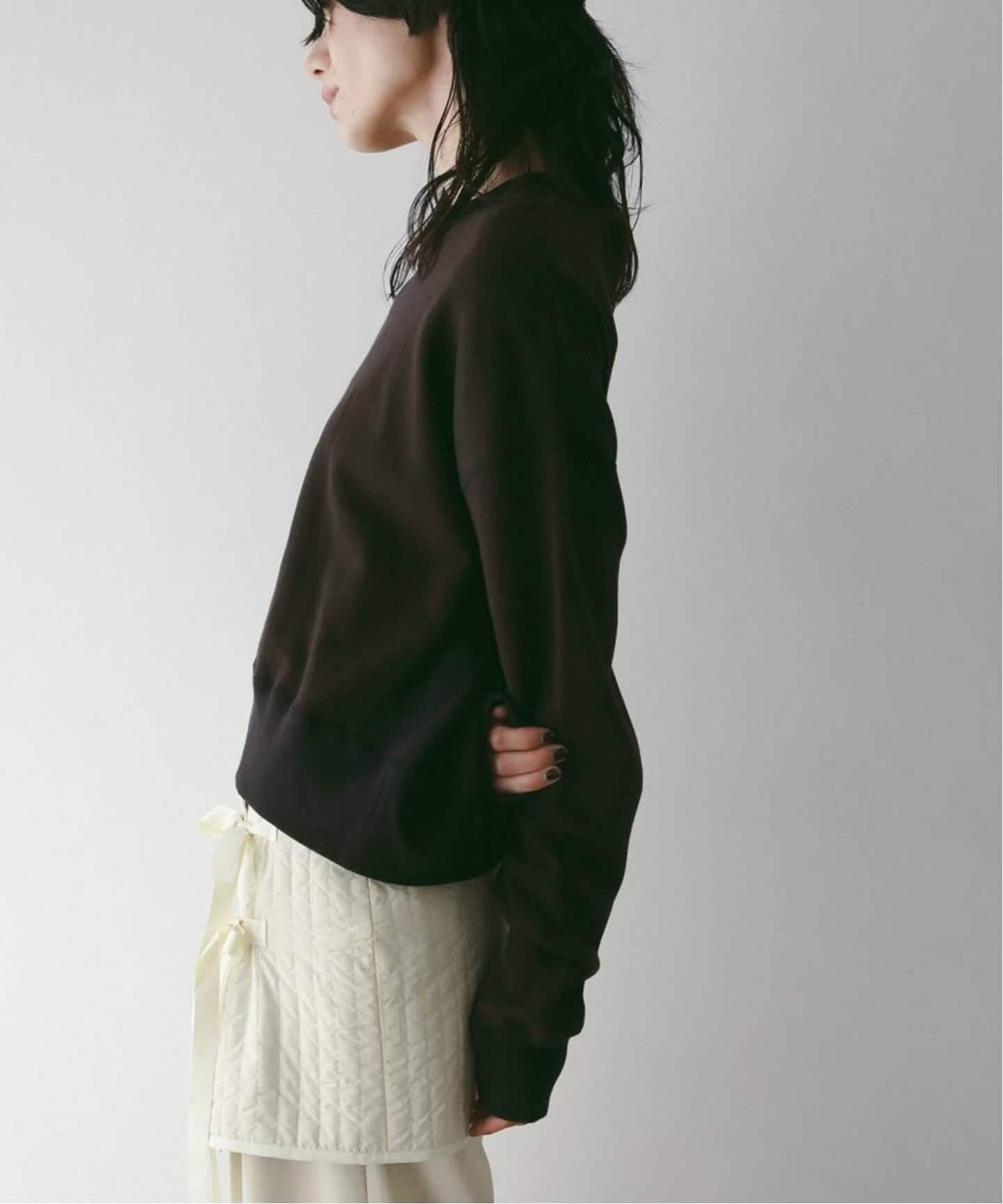 【11/30迄出品】anuke Bicolor Wide Sweat ブラウン anuke Bicolor Wide Sweat（スウェット）｜BOICE FROM BAYCREW'S