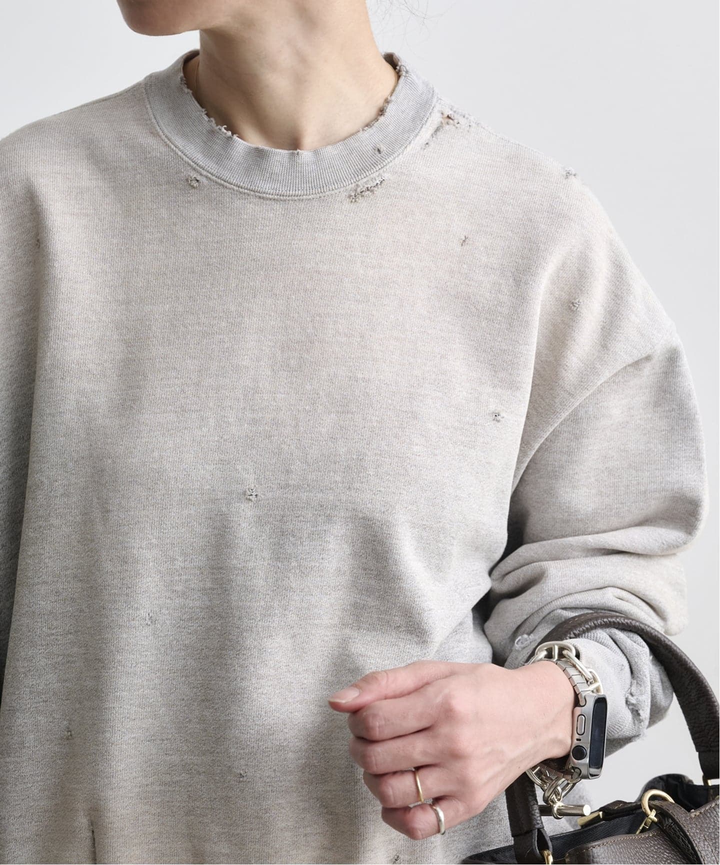 KURO MORE DAMAGE CREW NECK SWEAT（スウェット）｜BOICE FROM