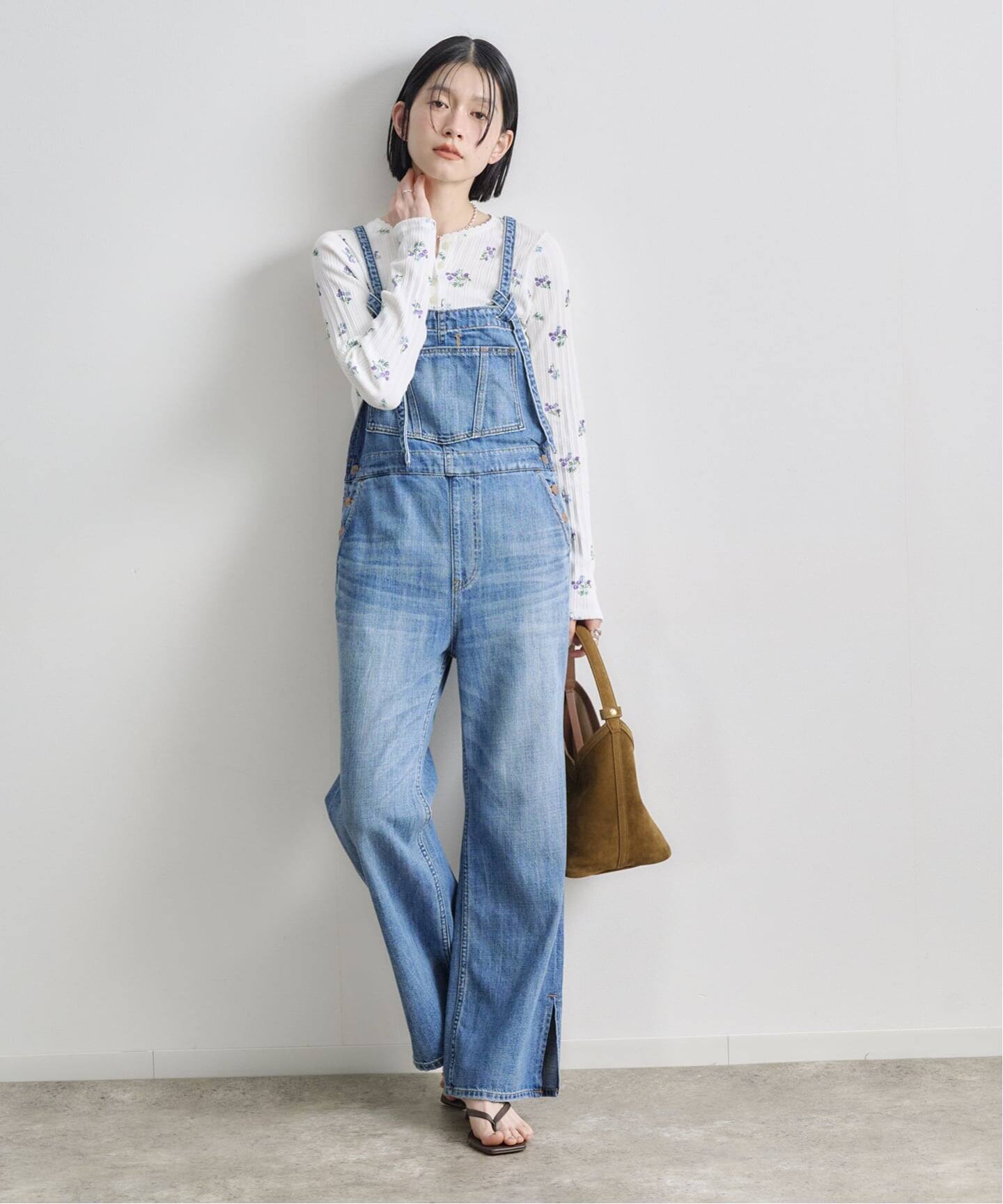 JANE SMITH COTTON EYELET RIB FLOWER CARDIGAN（Tシャツ／カットソー