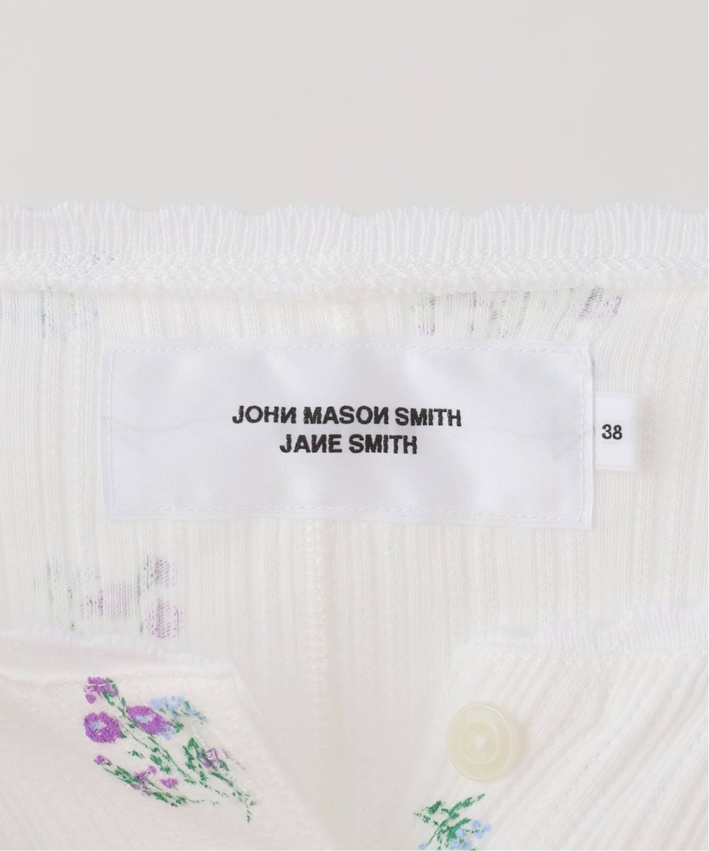 JANE SMITH COTTON EYELET RIB FLOWER CARDIGAN（Tシャツ／カットソー