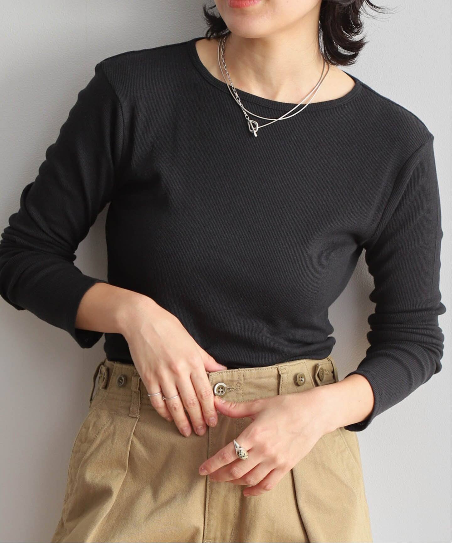 MY__ COTTON WOOL TELECO CREW NECK TOP（Tシャツ／カットソー 