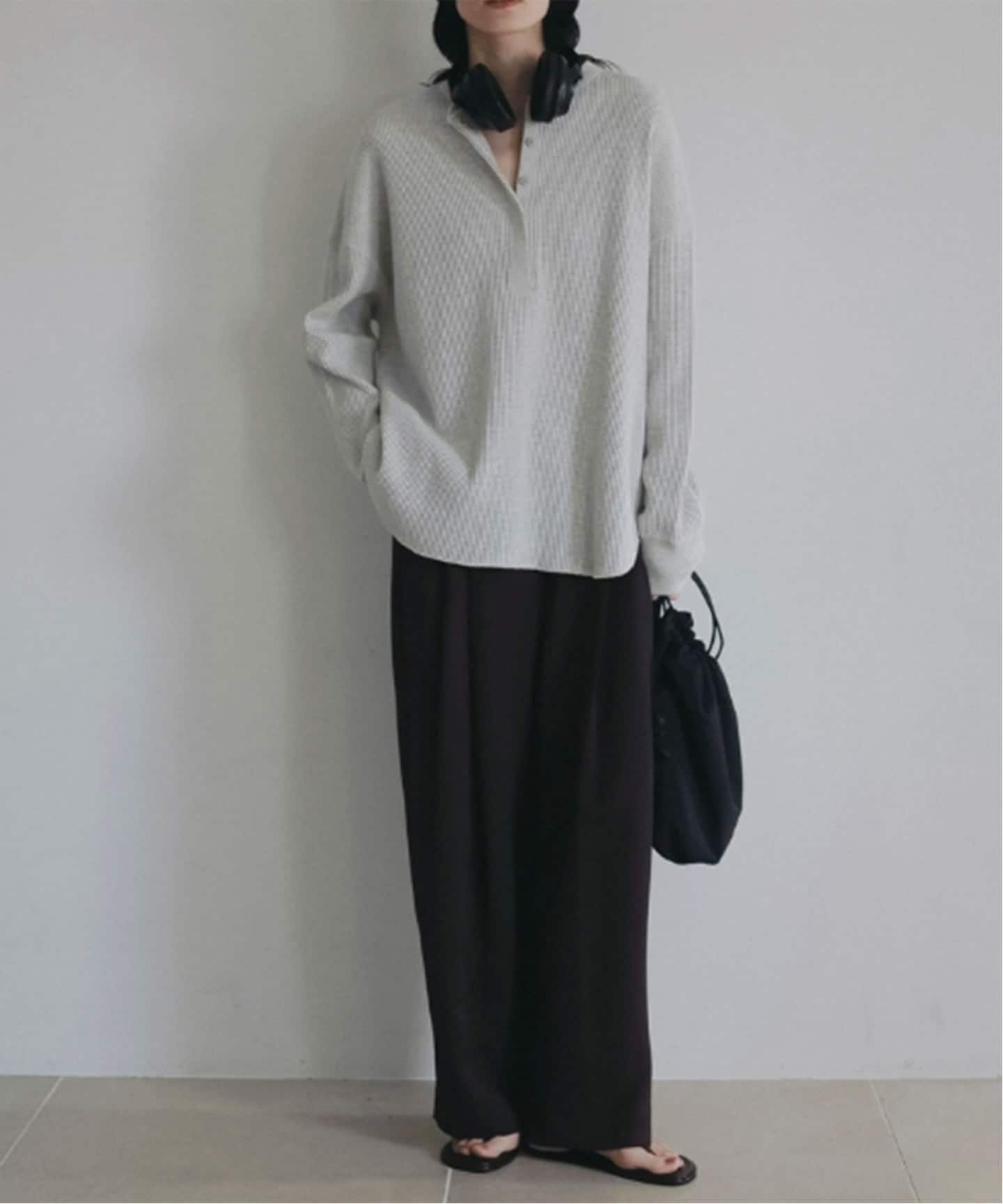 anuke Waffle Loose Henleytops（Tシャツ／カットソー）｜BOICE FROM