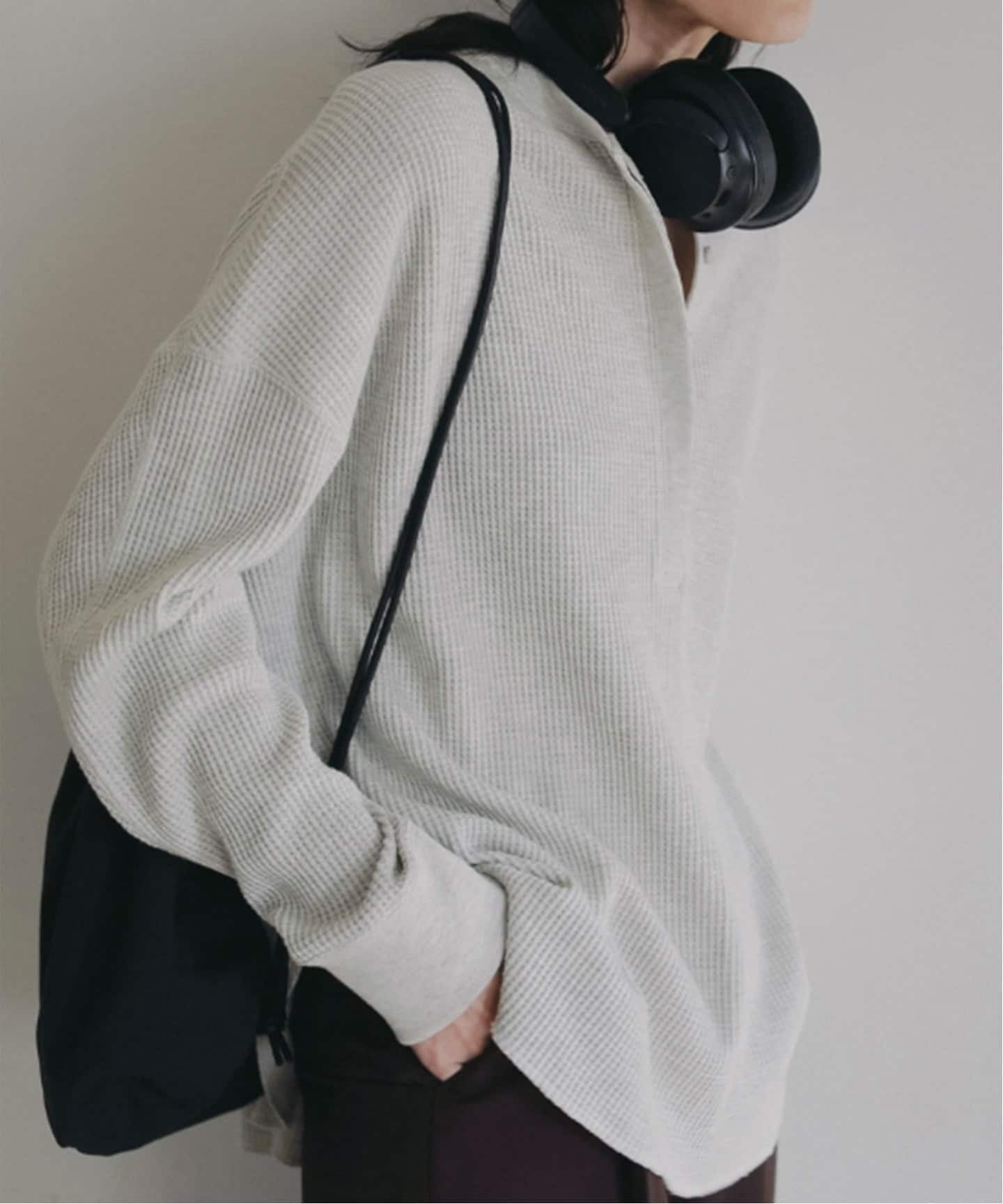 anuke Waffle Loose Henleytops（Tシャツ／カットソー）｜BOICE FROM