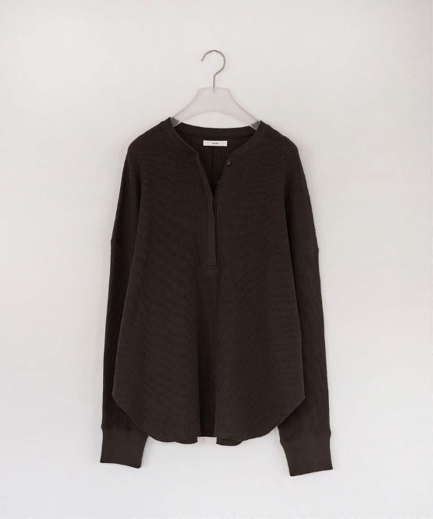 anuke Waffle Loose Henleytops（Tシャツ／カットソー）｜BOICE FROM
