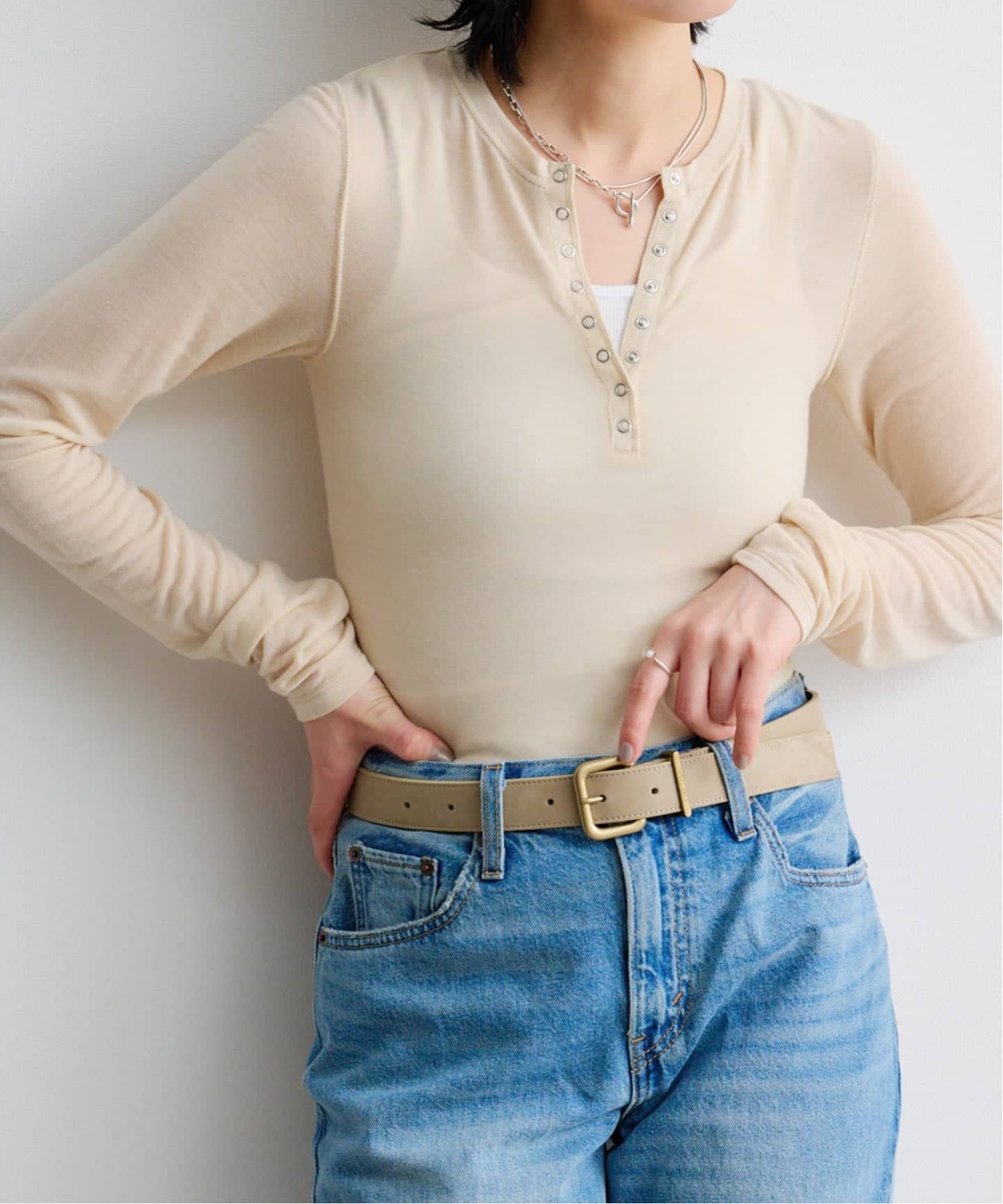 TODAYFUL Henleyneck Soft Tops（Tシャツ／カットソー）｜BOICE FROM