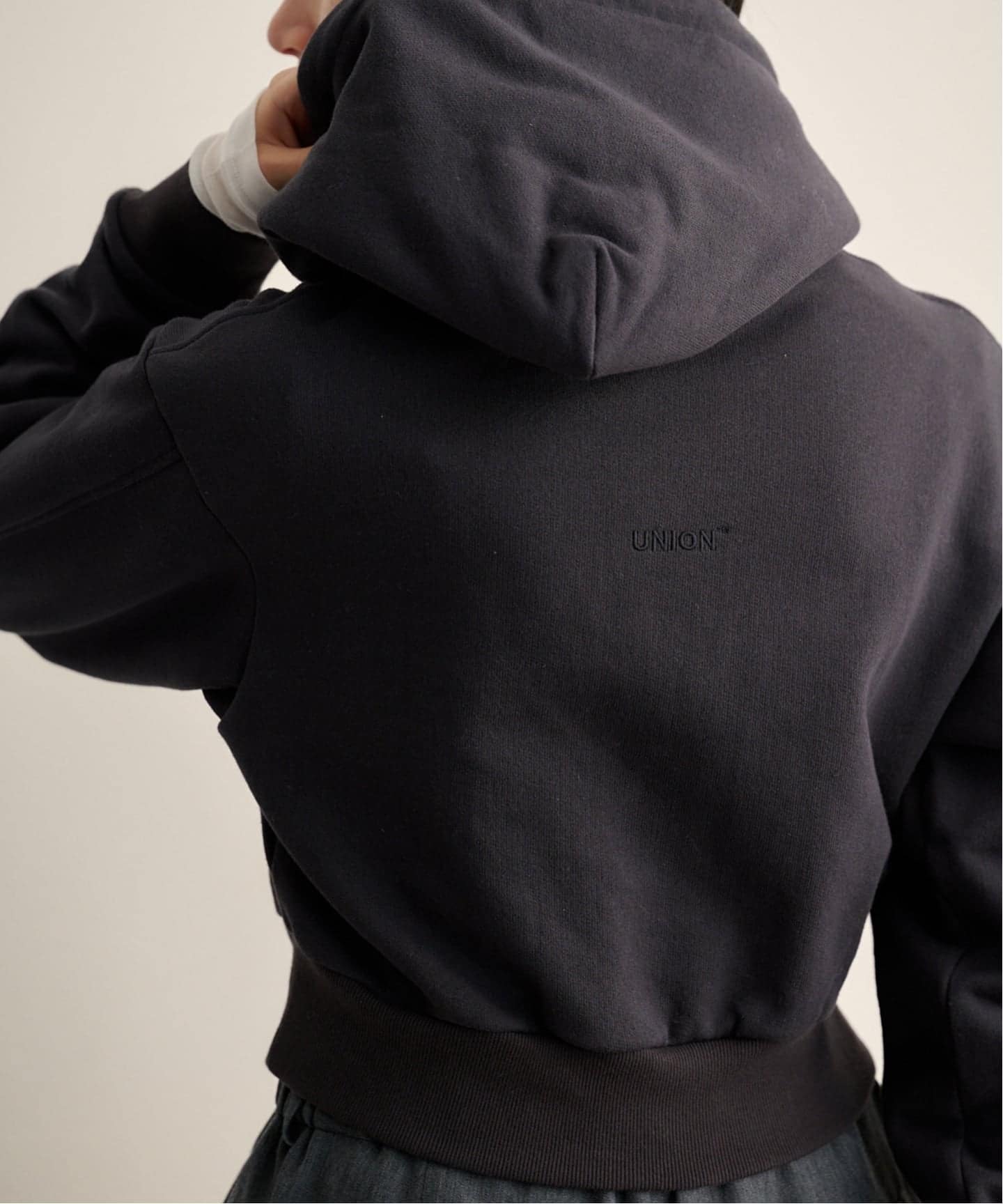 トップス Union Cropped Hoodie BK UNION MAGAZINE Cropped Hoodie（パーカー）｜BOICE FROM BAYCREW'S