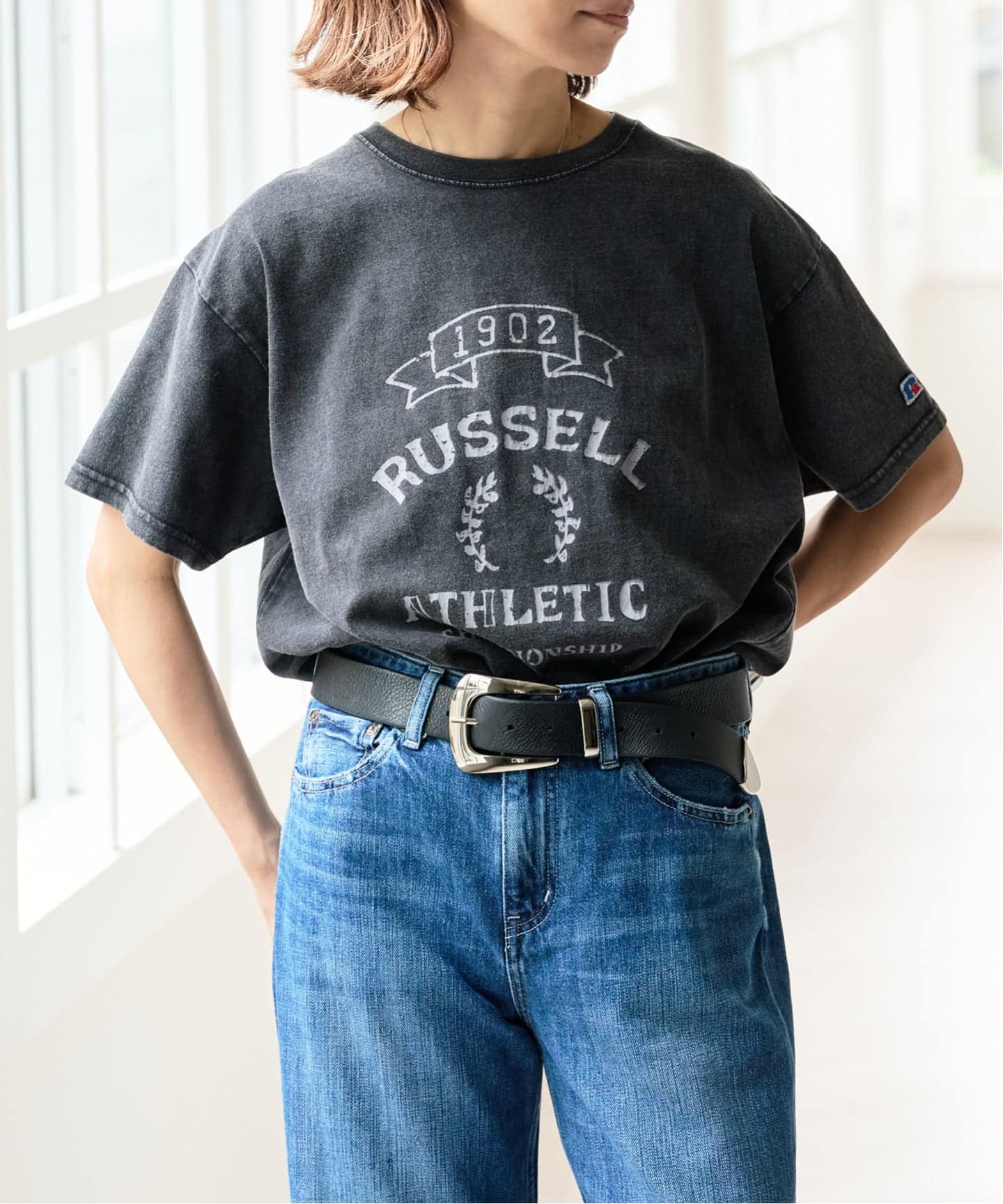 RUSSELL ATHLETIC VTG JERSEY PRINT TEE（Tシャツ／カットソー