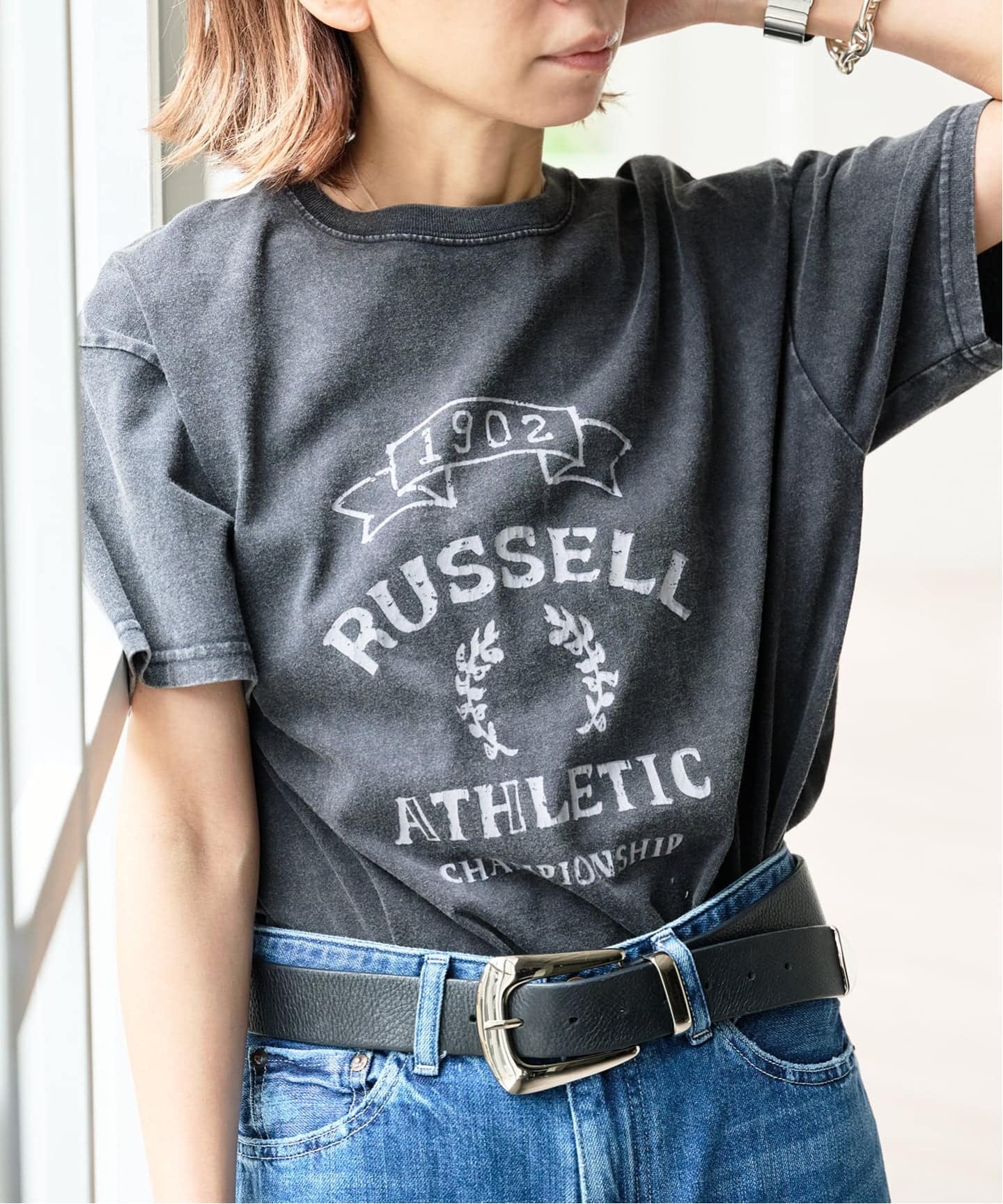 RUSSELL ATHLETIC VTG JERSEY PRINT TEE（Tシャツ／カットソー