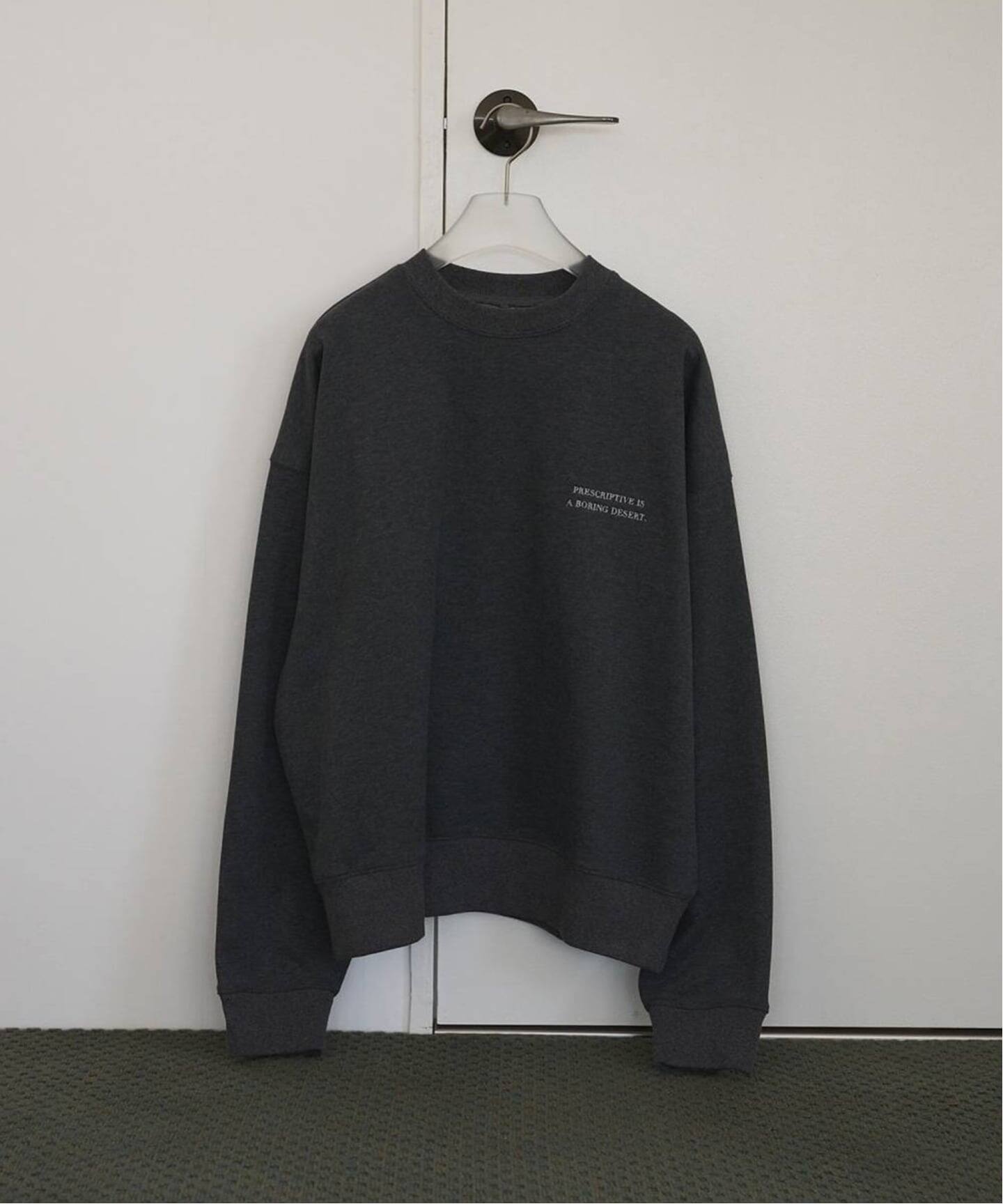 お*。様 anuke Embroidery Logo Sweat チャコールグレ anuke Embroidery Logo Sweat（スウェット）｜BOICE FROM BAYCREW'S