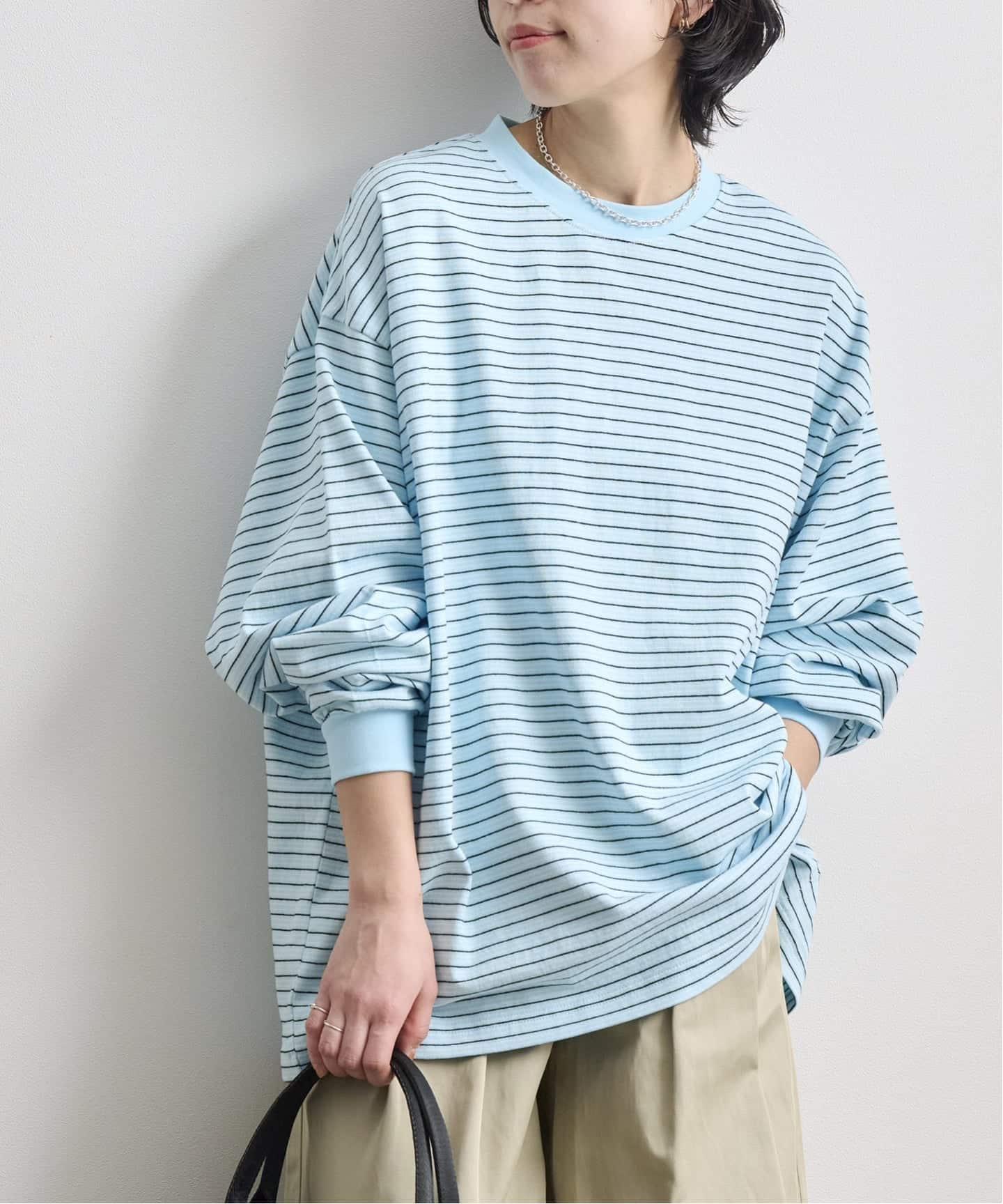 EVCON BORDER WIDE L/S TEE（Tシャツ／カットソー）｜BOICE FROM