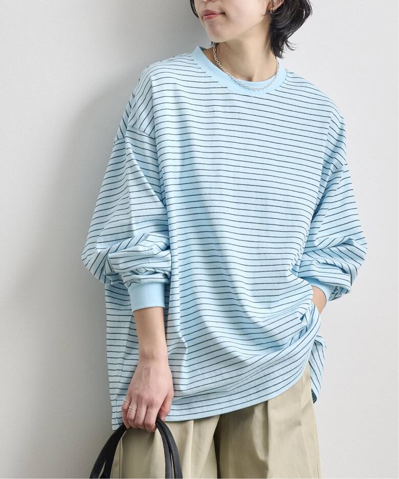 EVCON BORDER WIDE L/S TEE（Tシャツ／カットソー）｜BOICE FROM 