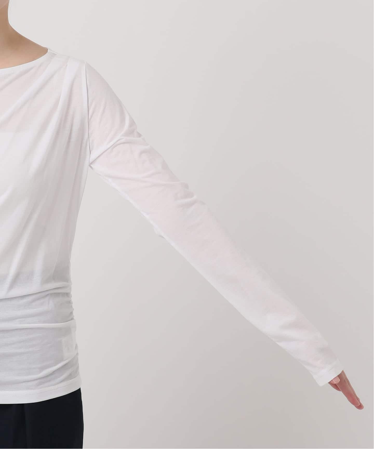 洗える】ドレープシアーカットソー（Tシャツ／カットソー）｜La