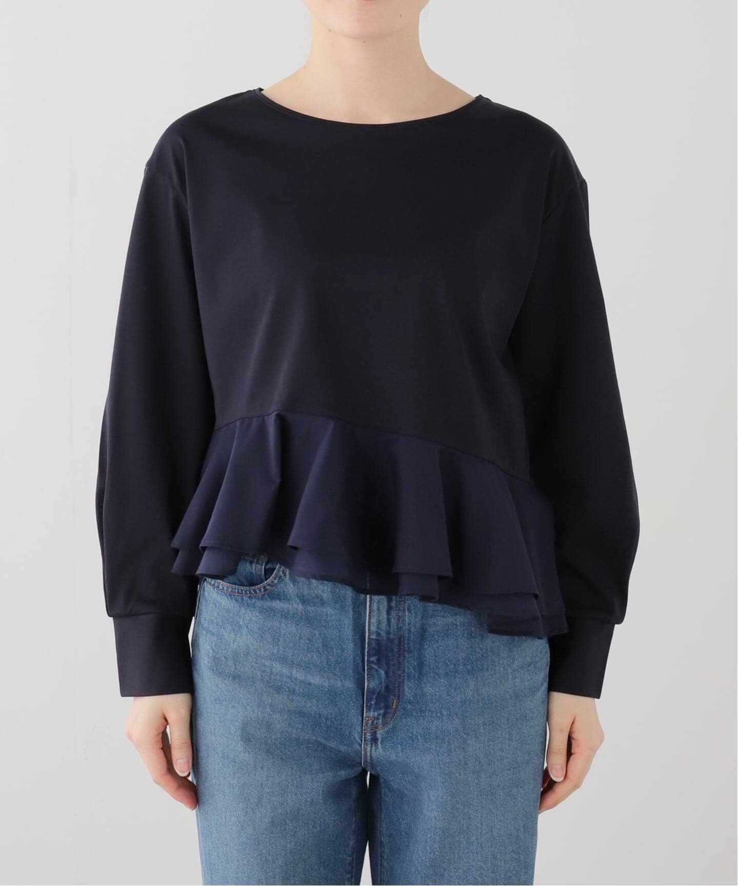 洗える】アシメペプラムカットソー（Tシャツ／カットソー）｜La
