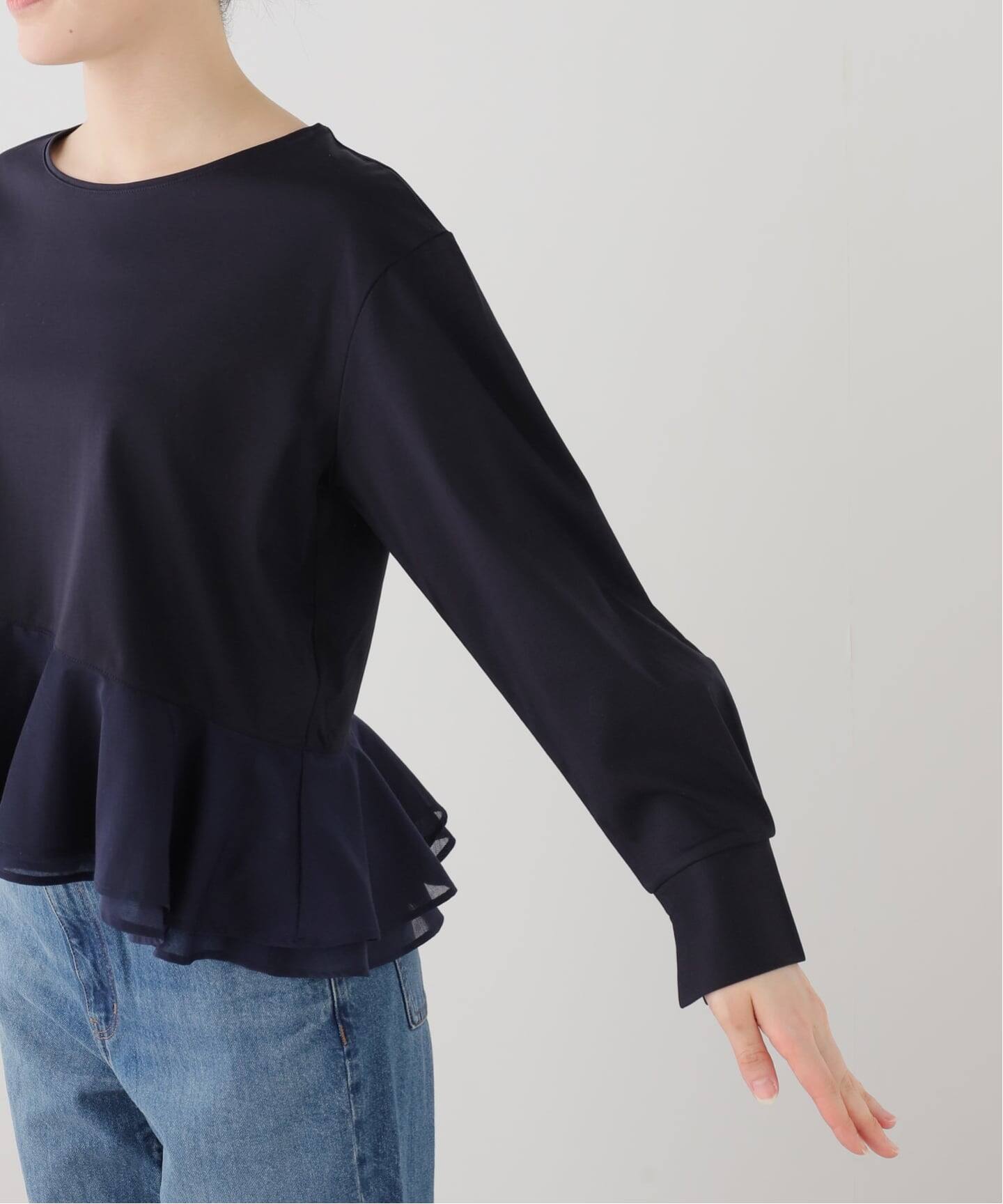 洗える】アシメペプラムカットソー（Tシャツ／カットソー）｜La