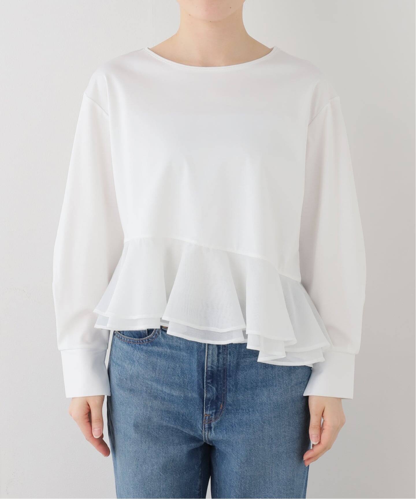 洗える】アシメペプラムカットソー（Tシャツ／カットソー）｜La