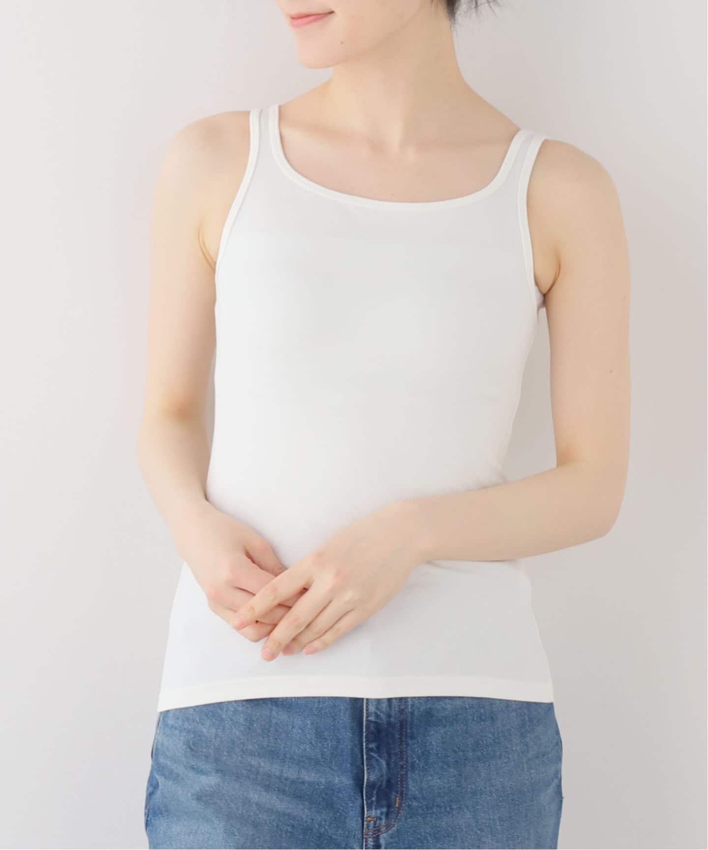 洗える】le / ル スクエアネック タンクトップ（タンクトップ）｜La