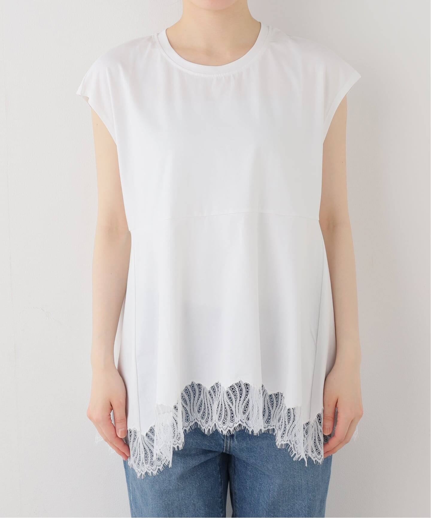 洗える】CHIGNON/シニヨン レースフレンチカットソー（Tシャツ