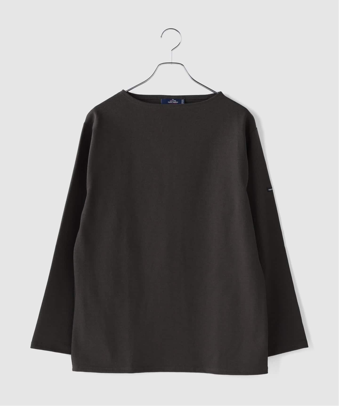 特価‼️希少Sサイズ❗️STONE  ブラック 長袖カットソー OUESSANT / ウェッソン ソリッド（Tシャツ／カットソー）｜SAINT JAMES
